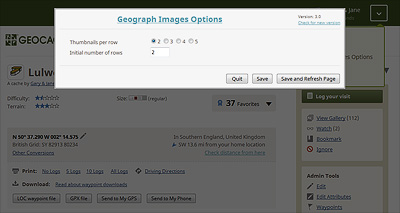 Geograph Images Options